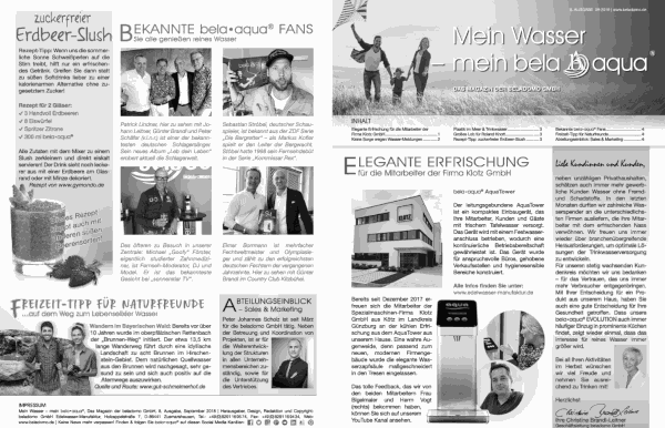 Bela Aqua Kundenmagazin - Ausgabe 09/2018 - PDF Download