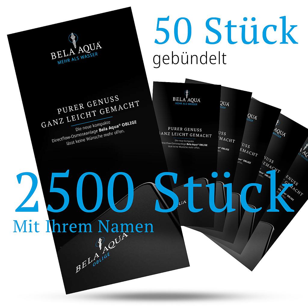 Faltblatt Oblige - 6-seitig - 2.500 Stk.