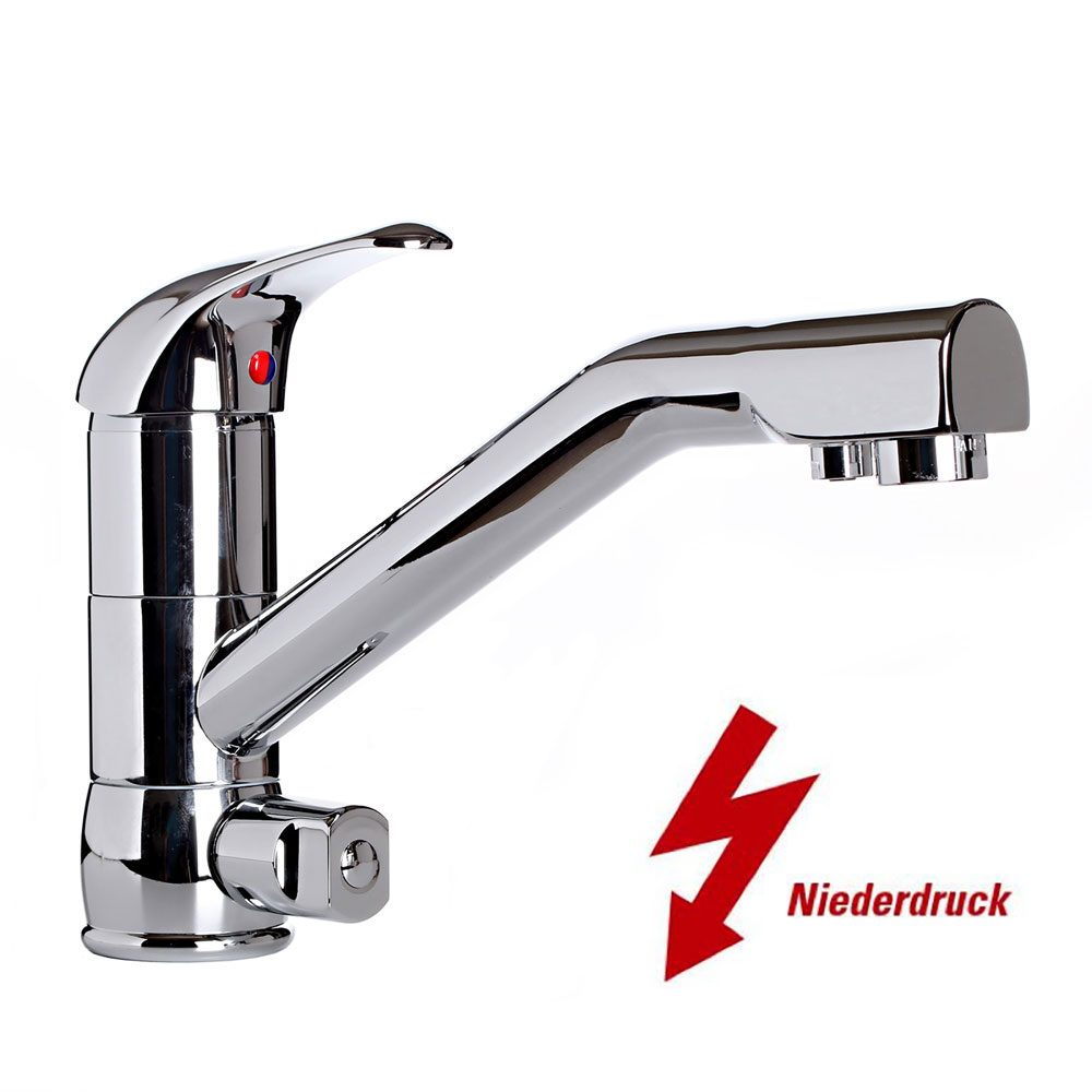 3-Wege-Wasserhahn ROMA Niederdruck Chrom